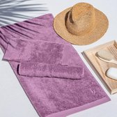 Premium badhanddoekenset van 2 70 x 140 cm (mauve) - grote, zachte en absorberende douchedoeken van de beste kwaliteit - 100% natuurlijk katoen