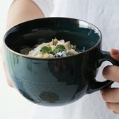 Grande tasse en céramique 700 ml tasse à café bols à céréales avec poignée tasse à café tasse à thé tasse à céréales soupe ramen bol à salade tasse à café en porcelaine bol à soupe