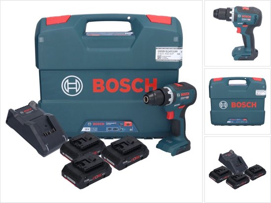 Bosch Blauw GSR 18V-55 Professional Accu schroef-boormachine | 3 x 4,0 Ah  ProCore accu... | bol.com