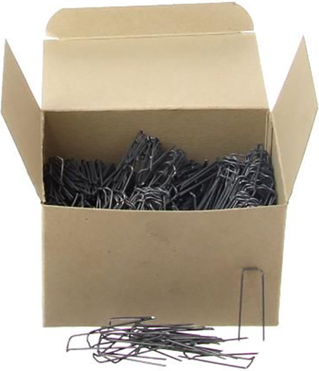 Krammen 10x30mm - 150 gram en circa 225 stuks - Krammen, krammetjes, steekkrammen, patentkrammen, plantbevestiging voor mosstok - Handig bij bloemschikken op Prijzenvolger.com