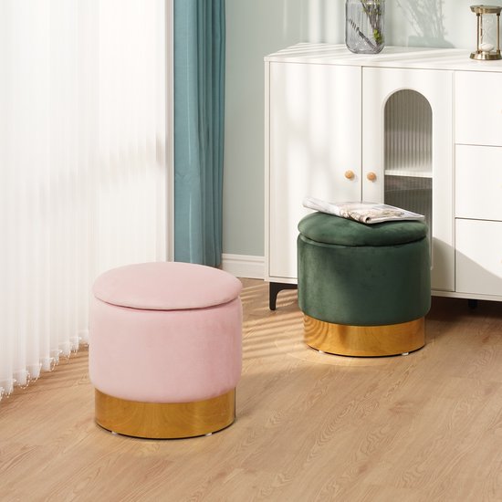 Gejst Luno Kruk eiken, donker beige bekleding - Nordic New