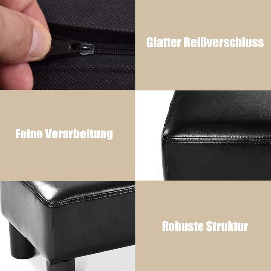 Set van 2 krukken van gemêleerde stof met metalen poten - DRACO - CaliCosy