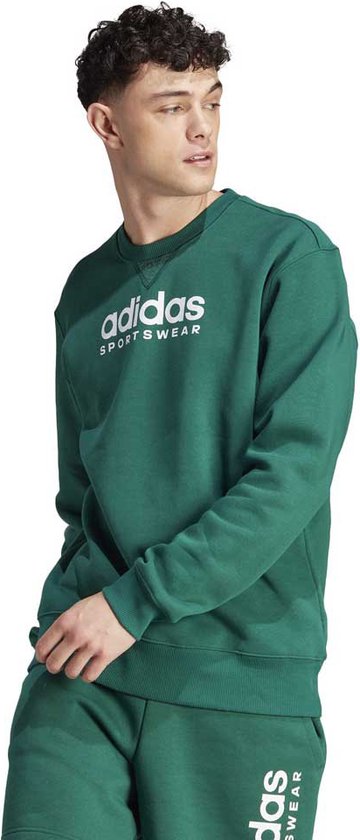 Adidas All Szn Fleece Graphic Sweatshirt Vert S / Short Homme