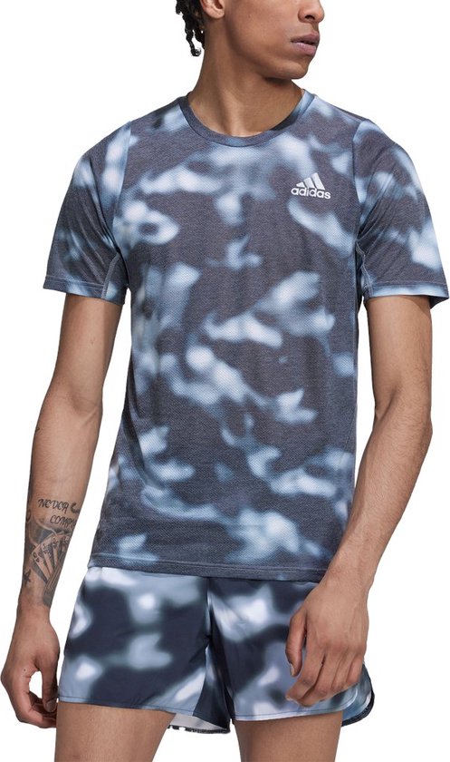 Adidas Run Icons Aop T-shirt Met Korte Mouwen Veelkleurig Man