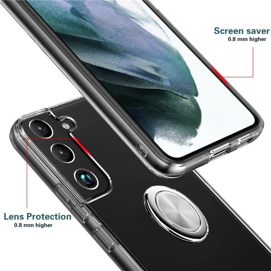 Armordrop Coque avec Ring Adapté pour Samsung A54 - Coque Transparente avec Ring