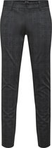 Only & Sons Pantalon Onsmark Check Pants Hy Gw 9887 Noos 22019887 Noir Taille Homme - W29 X L30