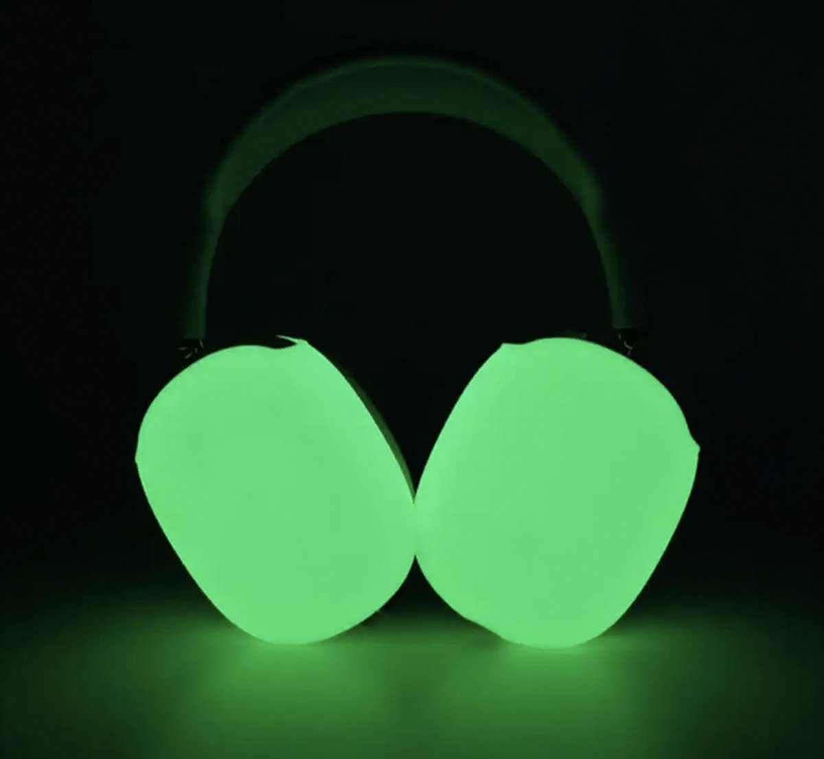 MY PROTECT - Siliconen Transparant Cover Case geschikt voor Airpods Max - Glow In The Dark