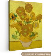 Canvas Schilderij Zonnebloemen - Vincent van Gogh - 30x40 cm - Wanddecoratie