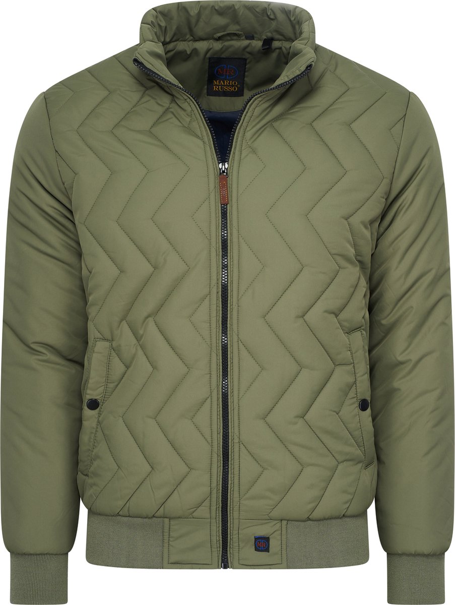 Mario Russo Aviation Jacket - Jas Heren - Winterjas Heren - Waterafstotend - Leger Groen - L