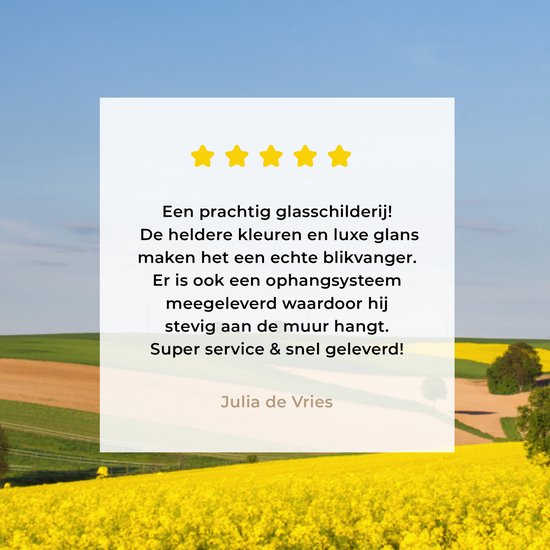 MuchoWow® Peinture sur verre 60x40 cm - Peinture sur verre acrylique - Printemps - Fleurs - Jaune - Photo sur verre - Peintures