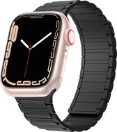 Siliconen bandje - geschikt voor Apple Watch Series 1/2/3/4/5/6/7/8/9/SE/SE 2 met case size 38 mm / 40 mm / 41 mm - zwart