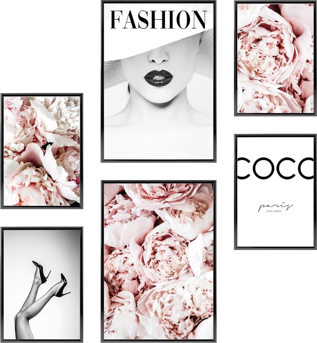 fotolijst \ Fotolijst Set - wanddecoratie / muurdecoratie 2 x A3 & 4 x A4-30x42 & 21x30