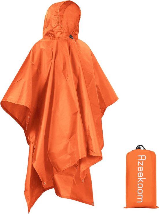 Regenjas Regen Poncho, Regenjas Waterdichte Unisex Camping Tent Camping Deken 3 in 1 Multifunctionele Regen Cape voor Outdoor Picknick Trekking Camping Vissen Jacht Trip