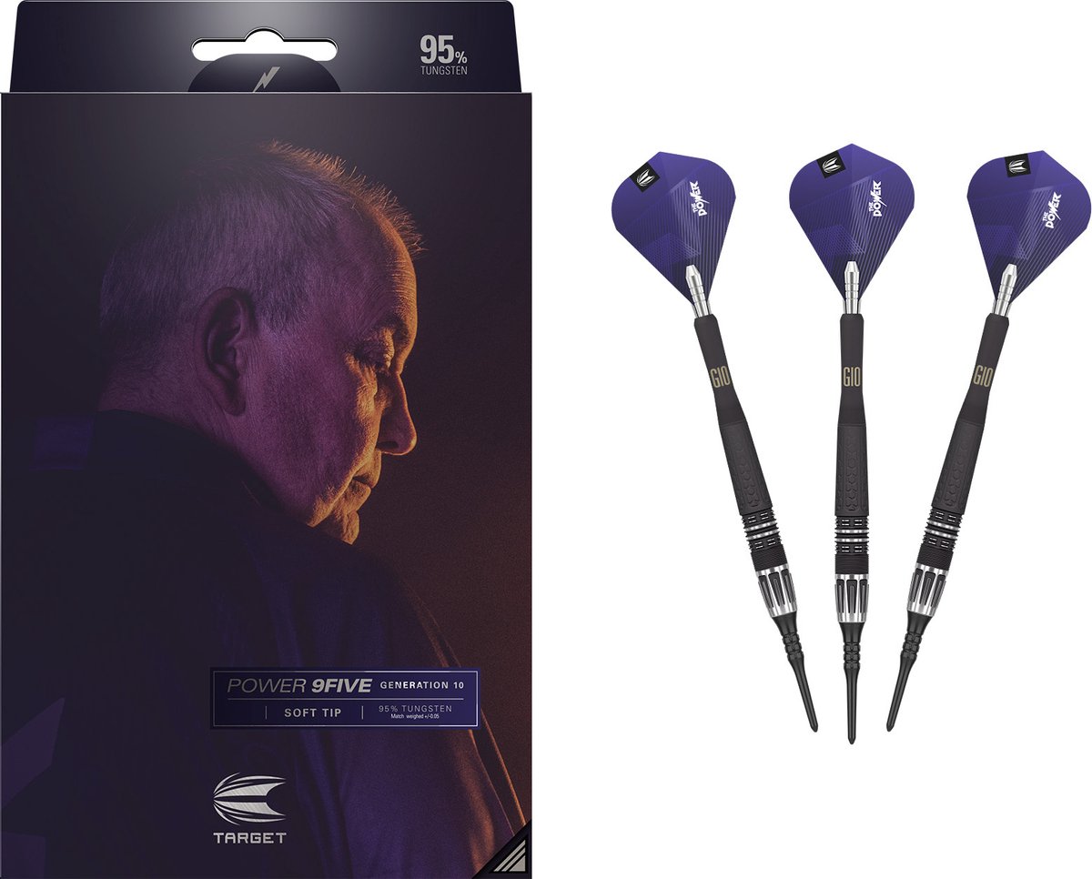 Target Phil Taylor Power G10 95% Soft Tip - Dartpijlen 20 Gram