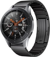 Titanium bandje - geschikt voor Samsung Gear S3 / Galaxy Watch 3 45 mm / Watch 46 mm - zwart