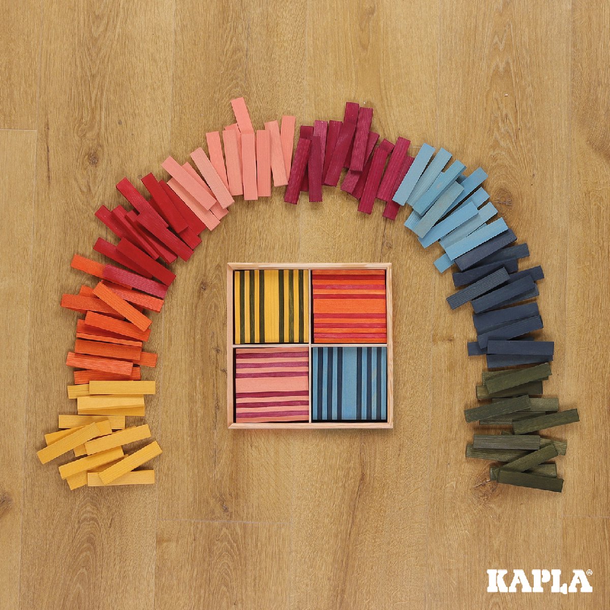 KAPLA - KAPLA Kleur - Constructiespeelgoed - 8 Kleuren- 100 Plankjes — afbeelding 2