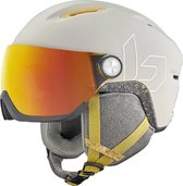 Bollé Eco V-Atmos Casque de ski avec visière 2023 | Cat Rouge Feu Photochromique . 1-3 - Gruau mat | Taille: 59-62 cm