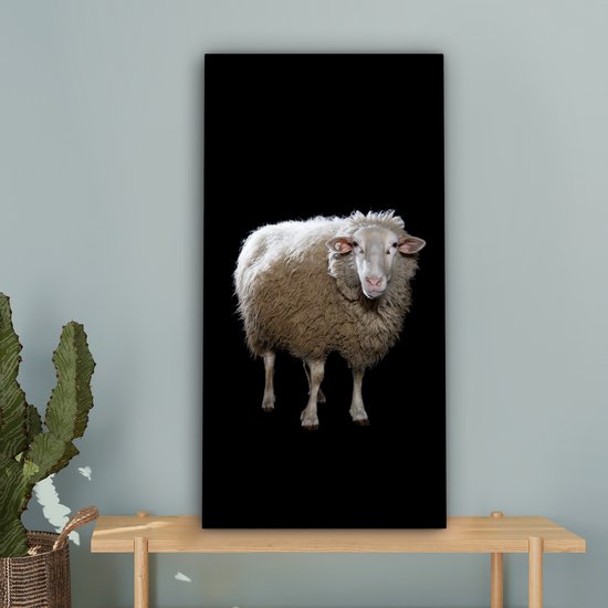 Tableau Mouton - Animaux de la ferme - Zwart - 40x80 cm - Décoration murale