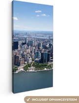 Canvas Schilderij New York - USA - Skyline - 40x80 cm - Wanddecoratie