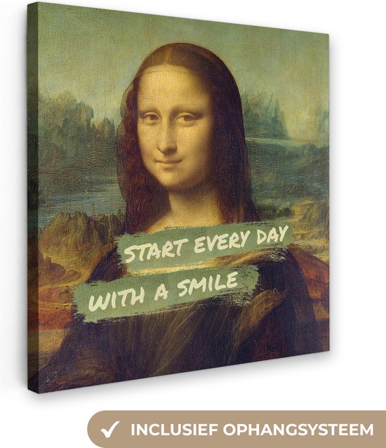 Toile de Oude Meesters - 20 x 20 - peinture sur toile - Mona Lisa - citation - Da Vinci
