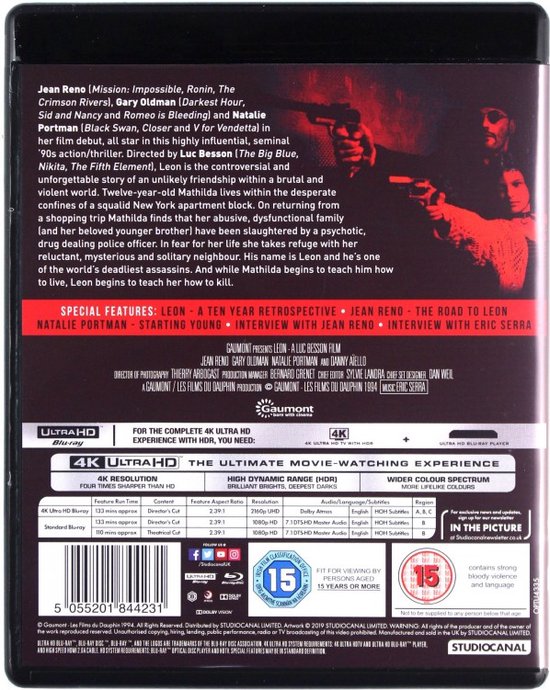 Leon 4K UHD + Blu-ray - Director's Cut - Actiethriller met Jean