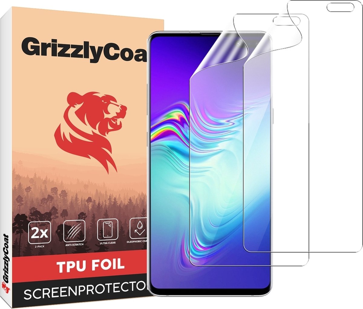 GrizzlyCoat - Screenprotector geschikt voor Samsung Galaxy S10 5G Hydrogel TPU | GrizzlyCoat Screenprotector - Case Friendly (2-Pack)