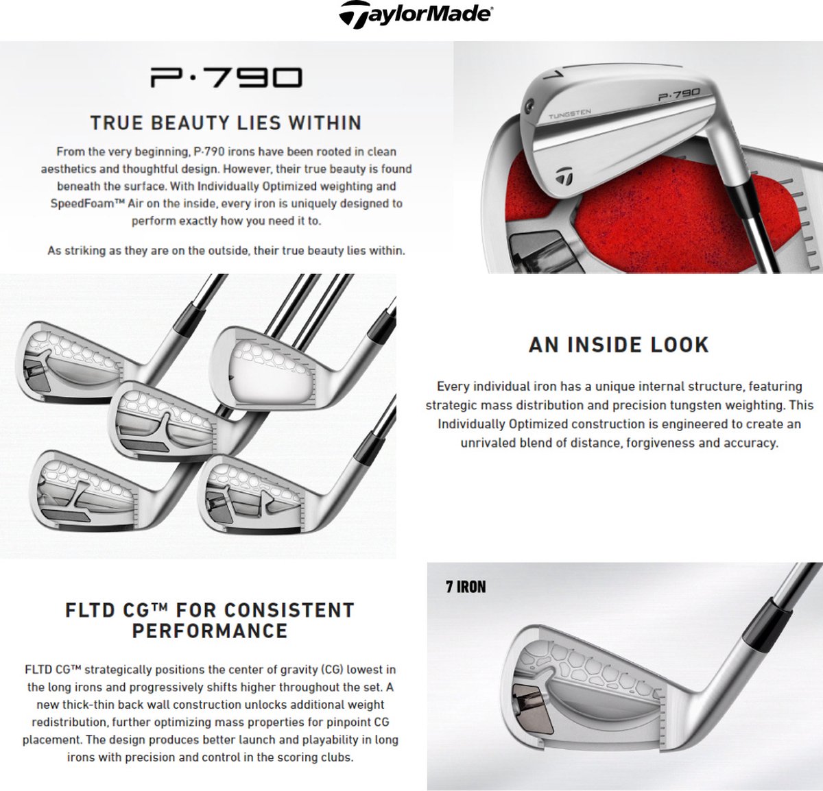 Fers TaylorMade P-790 2023 – Set 4-PW, KBS MAX MT 85, Flex Rigide Acier, Occasion