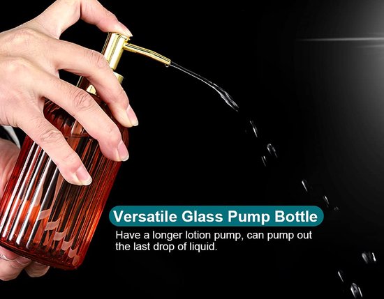 ALTGLAS Zeepdispenser 'Sarajevo' White Edition met Siliconen Onderzetter gemaakt van Glazen Fles voor Vloeibare Zeep en Lotion met Pompkop van Roestvrij Staal in Geborsteld Zilver (2 Stukken a 500ml