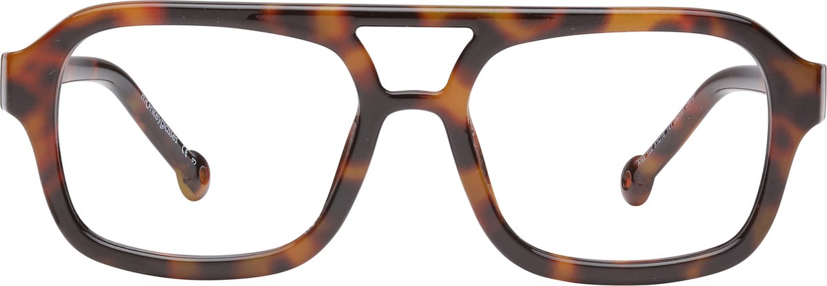 ™Monkeyglasses Alsace 102 Turtle - Blauw Licht Bril - Computerbril - 100% Upcycled met Blue Light Glasses - Bescherming ook voor smartphone & gamen - Danish Design & Duurzaam