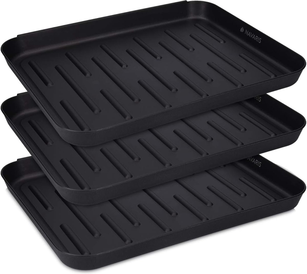 3X S Schoen Druipbak, Schoenmat Plank, Schoenenplank 35 x 27 x 2.5 cm met Verhoogde Rand, Zwart, voor Schoenen tijdens Regen, Herfst, Winter.