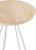 J-Line salontafel Marc - hout/metaal - naturel/wit - set van 2