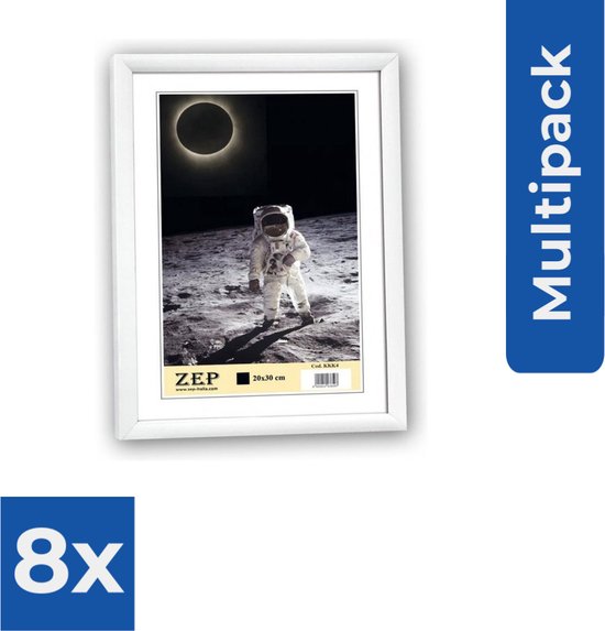 ZEP New Easy wit 10x15 kunststof lijst KW1 - Fotolijst - Voordeelverpakking 8 stuks
