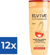 L’Oréal Paris Elvive Anti Haarbreuk Shampoo - 250 ml - Voordeelverpakking 12 stuks