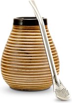 Tasse à maté moderne de 200 ml en céramique Yerba Maté, tasse à maté, set  de tasses à maté, contient de la paille de bombilla en acier inoxydable et