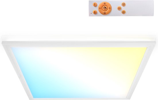 B.K.Licht - CCT LED Plafondlamp - dimbaar - paneel met afstandsbediening - indirect licht - LED