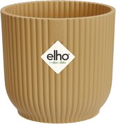 Elho Vibes Fold Rond Mini 9 - Bloempot voor Binnen - 100% Gerecycled Plastic - Ø 9.3 x H 8.8 cm - Botergeel