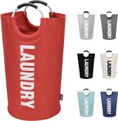 125L Large Foldable Laundry Baskets (7 Colours), Foldable Laundry Bags, Clothes Bag (Red, XL) Disposable