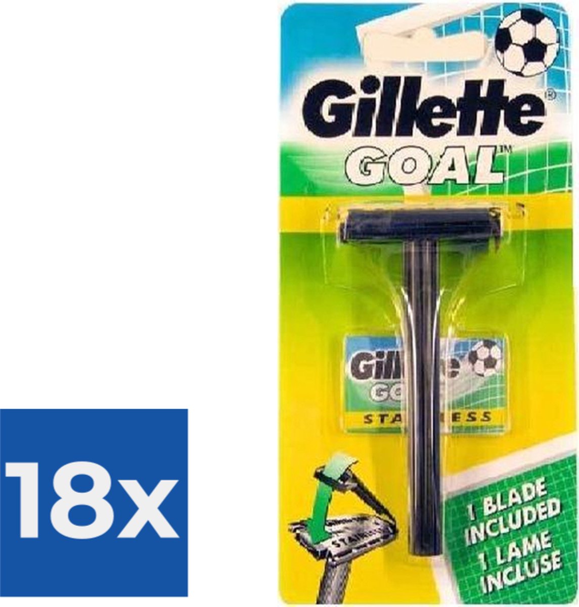 Gillette Goal Stainless Razor (with blades) - Voordeelverpakking 18 stuks