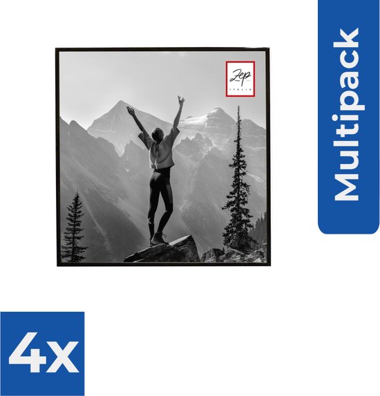 ZEP - Kunststof fotolijst 30x30 zwart New Easy - KB13 - Fotolijst - Voordeelverpakking 4 stuks