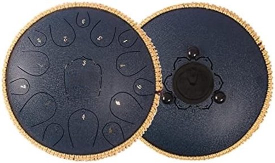 Steel Tongue Drum - Handpan Drum - Hangdrum - Marine van Voggenreiter — afbeelding 2