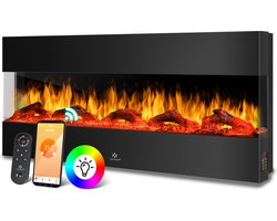KESSER® Elektrische Sfeerhaard met LED 3D Vlam Effect - Elektrische Haard 900/1800W Electrische…