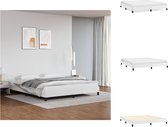 vidaXL Bedframe Wit Kunstleer - 203x163x25 cm - Ondersteunende Poten - Multiplex Lattenbodem - Geschikt voor Matras 160x200 cm - vidaXL - Bed