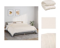 vidaXL Verzwaringsdeken - Verzwaringsdekens - Deken - Beddengoed - Verzwaringsdeken 235x290 cm 11 kg stof lichtcrèmekleurig