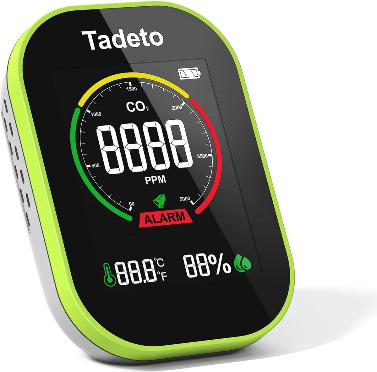 ELRO FCO2400 CO2 meter - Air quality meter with NDIR sensor for CO2, temperature and humidity - with self-calibration