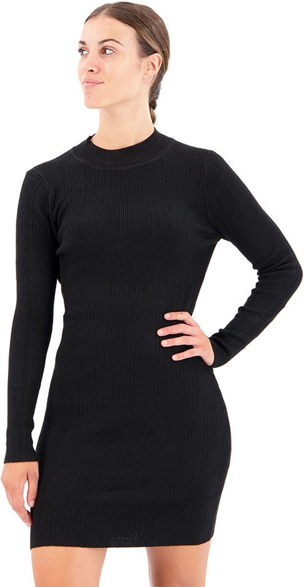 Superdry Rugloze Bodycon mini-jurk Dames Jurken Zwart