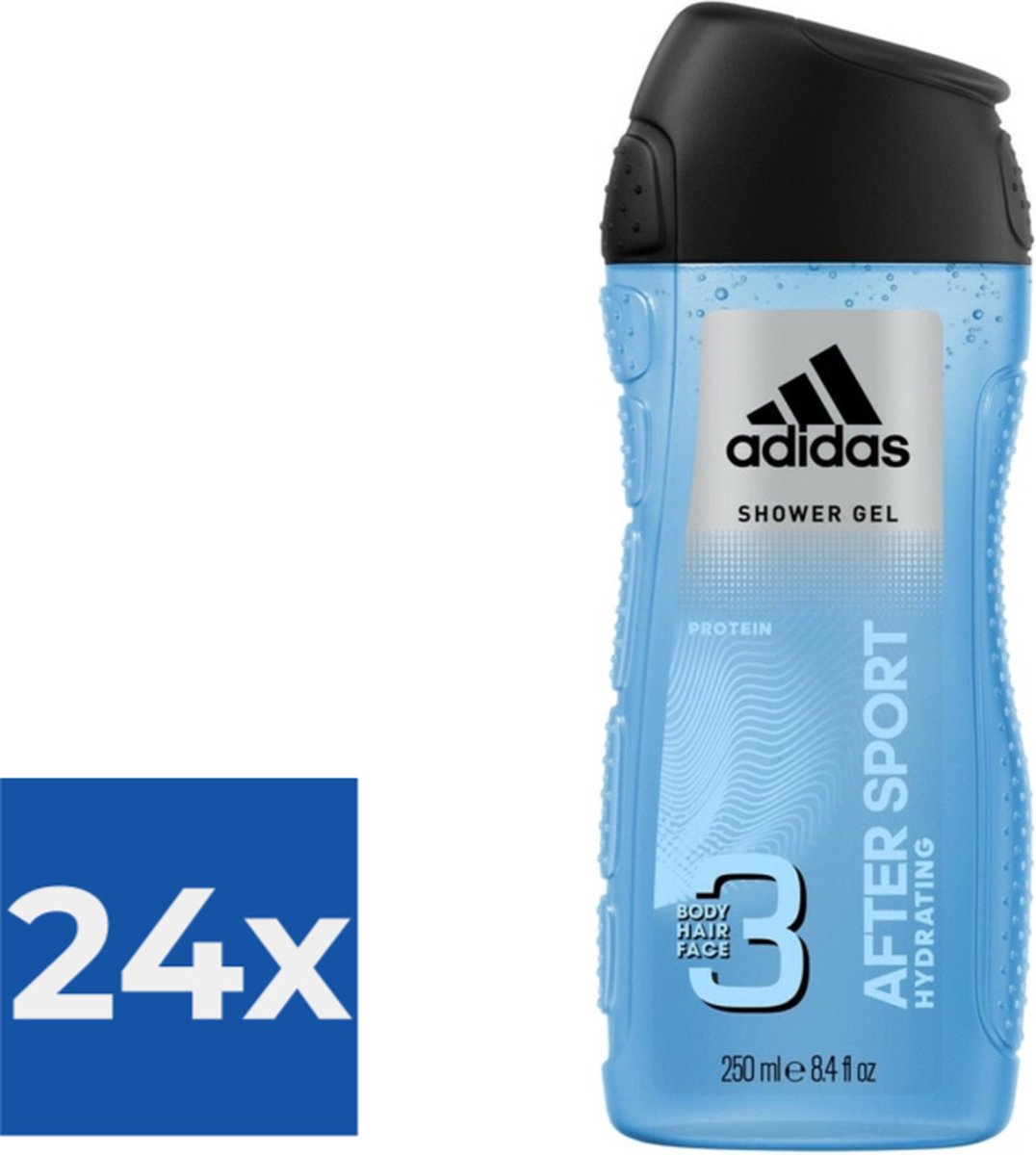 Adidas After Sport Hair & Body Douchegel - 250 ml - Voordeelverpakking 24 stuks