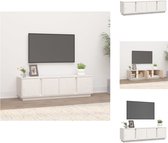 vidaXL Tv-kast - Grenenhout - 140 x 40 x 40 cm - Wit - Kast