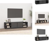 vidaXL Tv-meubel - Grenenhout - 156 x 40 x 40 cm - Grijs - Kast