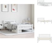 vidaXL Bedframe vidaXL - Houten Bedframe - Een moderne en coole toevoeging aan je slaapkamer - 206 x 96 x 66 cm - Massief grenenhout - Bed