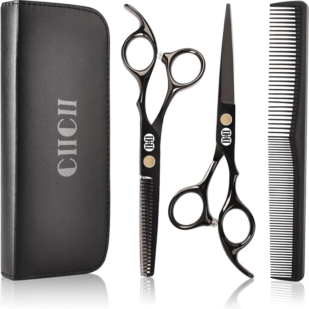 Kappersschaar professionele set 6 7 inch (haarschaar en uitdunschaar) haarschaar en uitdunschaar) voor mannen vrouwen huisdieren familie kapsalon